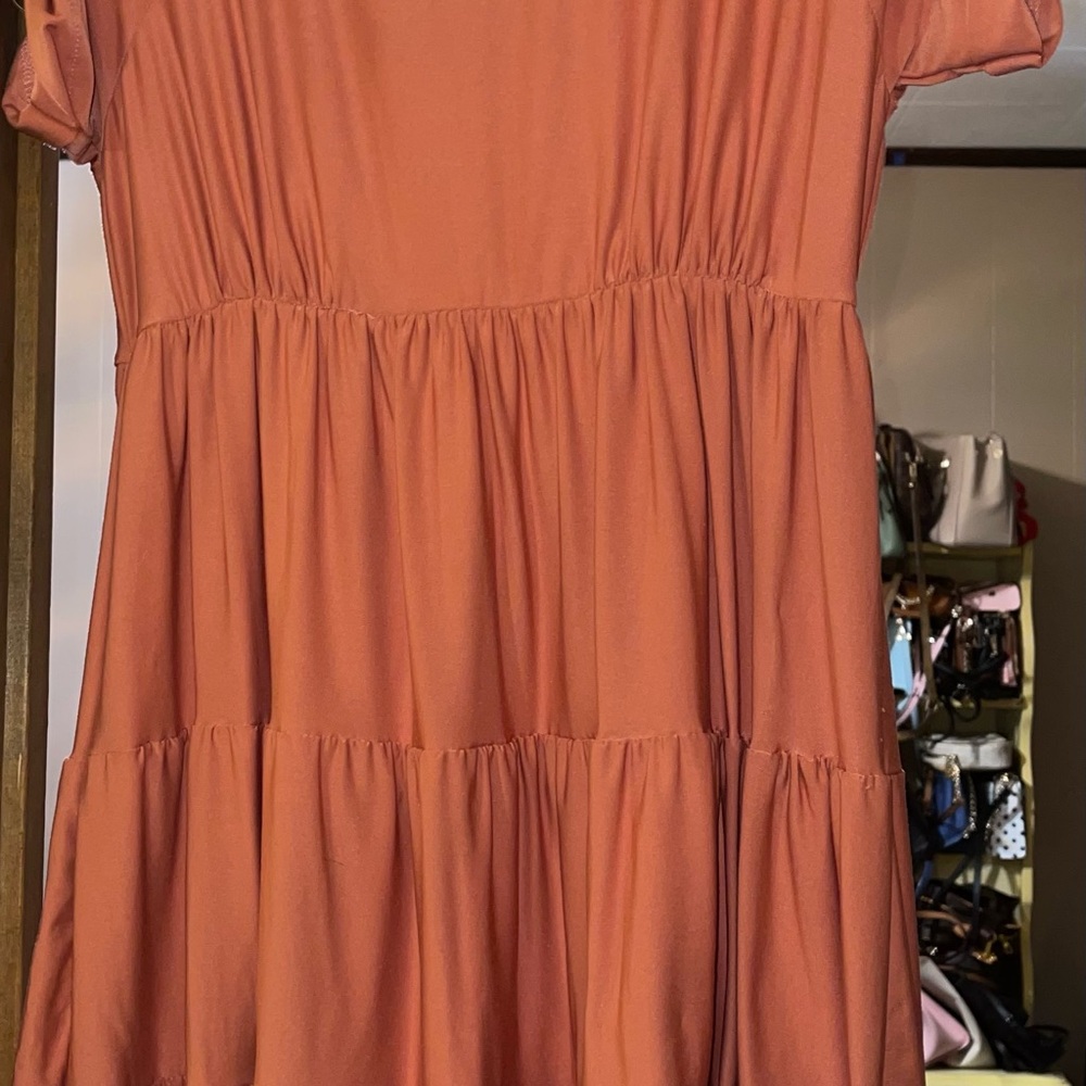 Elegant Coral Dress